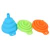 Embudo plegable de silicona de grado alimenticio pequeño mini portátil cocina aceite fuga juego de embudos de silicona fabricantes pueden establecer