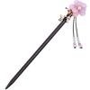 Placa de grampo de cabelo antigo Grampo de cabelo de madeira Vintage Hairpin Tassel Passo a passo Grampo de cabelo clássico Cheongsam Acessórios Hanfu Acessórios de cabelo para mulheres
