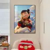Pintura Decorativa de Animación de Dibujos Animados del Niño Mágico Nezha Pintura Colgante para Dormitorio Habitación de Estudiantes Habitación Infantil Pintura Colgante de Retrato Familiar