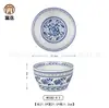 Plato de melamina imitación porcelana resistente a caídas retro azul y blanco plato de plato de acompañamiento de restaurante de restaurante plato de plato de acompañamiento de restaurante