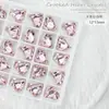 Arte de Unhas Livro Vermelho Pequeno Broca K9 Broca de Fundo Afiado Coração Torto 12*13 Broca em Formato de Coração Broca de Gelo Transparente Textura de Bolha de Vapor Broca Empilhada