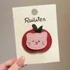 Ferramenta Fofa de Penteado Infantil Estilo Coreano, Presilhas de Cabelo de Animais Doces para Meninas, Mini Presilhas Morango