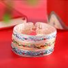 Pulseira Prata Pura 999.9 com Rastreamento de Pena de Fênix Dourada Queimada Azul Pulseira Aberta Estilo Étnico Moda Nacional Pulseira Versátil