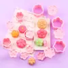 Molde para Pastel de Luna Serie Flores Dibujos Animados 3D Flor de Cinco Pétalos Flor de Seis Pétalos Molde de Tamaño Pequeño y Grande Simulación Pastel Repujado DIY