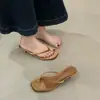 Encuentro Primer Temporada 2026 Verano Nuevo Estilo Sandalias de Tanga para Mujer con Tacones Finos, Tacones Medios, Antideslizantes, Versátiles, Tacones Altos, Casuales y de Moda