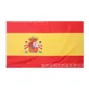 Bandeira da Espanha 90*150cm em estoque atacado 3 * 5 pés bandeira de poliéster fábrica bandeira da Espanha fornecimento transfronteiriço