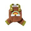 Roupas para Cães Pequenos Outono e Inverno Veludo Cotelê Patch Arco-Íris Roupa de Quatro Patas Forrada com Lã Quente para Cães Pequenos e Médios Roupas para Pets