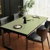 Mantel de Mesa de Cuero Negro, Resistente al Aceite, Impermeable, Mantel de Mesa de Comedor sin Lavado, Protector de Mesa de Centro, Mantel de Lujo Ligero y de Gama Alta