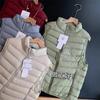 Nuevo estándar nacional 90 plumón de pato blanco 40.00 kg-100.00 kg chica gordita talla extra grande mujer 24 invierno chaleco ligero de plumón Y1126M