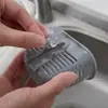 Cesta de armazenamento para pia móvel oca com ventosa potente, cesta de armazenamento criativa de cozinha montada na parede