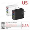 Carregador de celular 40W 3 portas USB-A 1 porta USB-C Regulamentações europeia, americana e britânica aplicáveis ao carregador multimarca com protocolo completo