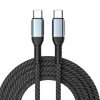Cable de Datos Trenzado 120W 6A Adecuado para Huawei Apple 15 Laptop Carga Rápida Tipo-C 240W Pd Cable de Carga Rápida