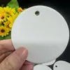 Atacado do Fabricante Transfronteiriço Pingente Redondo de Natal Cerâmica Lado Duplo Esmalte Brilhante Azulejo de Porcelana em Branco Pingente Decorativo Brilhante