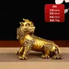 Ornamento Dhi-Ting de Latão, Montaria de Vajrasattva, Besta Divina Unicórnio, Dhi-Ting Pixiu de Bronze, Decoração de Casa Auspiciosa para a Sala de Estar