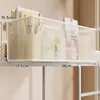 Cesta colgante para mesita de noche de dormitorio, estante de almacenamiento para barandilla de cama para productos de cuidado de la piel y cargadores, porta pañuelos, marcadores y teléfono para la oficina