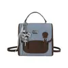 Mochila niche estilo universitario para mujer 2026 nuevo bolso de mano de moda de verano con bloques de color para viajes y salidas mochila pequeña