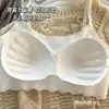 Sujetador sin costuras personalizado para niñas con tirantes, estilo push-up, sin varillas, top tipo camiseta de poliéster cómodo y transpirable, ropa interior para estudiantes