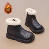 Zapatos de Niña Botines Martin para Niños 2025 Otoño e Invierno Nuevo Estilo Zapatos de Algodón Afelpado Botas de Nieve Cálidas de Invierno para Niños