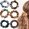 Goma para el pelo retro estilo francés, Cuerda para el pelo elegante coreana con pedrería de cristal, Diadema de personalidad para coleta, Accesorio simple