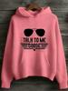 Sudadera con Capucha de Manga Larga y Manga Corta para Mujer Transfronteriza Modelo Nuevo 2025 Comercio Exterior Tela Rayada Estampado Digital de Dibujos Animados D