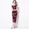 Estación Europea 2024 Marca de Moda Vestido Bodycon Modificado Cheongsam Retro Falda de Cola de Pez Falda de Longitud Media