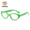 Nuevo armazón de gafas ovalado de silicona para niños, moda para hombre, gafas de luz azul, montura sencilla de alto sentido, venta al por mayor para mujer