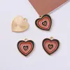 Accesorios de Joyería Esmaltados con Forma de Corazón Rosa Europeos y Americanos Transfronterizos DIY Pulsera Llavero Pendientes Collar Colgante