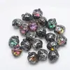 13 * 16MM agujero horizontal fresa color mágico chapado en cristal cuentas de vidrio accesorios para joyería DIY pendientes collar pulsera accesorios