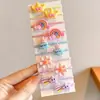 Coloridos pasadores de pelo de pulgar estilo coreano para niños y niñas, lindas diademas, dulces cordones para el pelo de niños, gomas elásticas de alta elasticidad, accesorios para el pelo