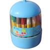 Pez pequeño 6463-24 barril de color bastón de pintura al óleo crayón de color al por mayor varilla hexagonal color de pintura para niños pincel de color