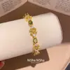 Pulsera de Cierre de Flor de Circonita Transfronteriza Europea y Americana Sentido de Diseño Personalidad de Nicho Pulsera de Temperamento Pulsera Versátil de Alta Gama