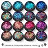 Pó brilhante de diamante de alta flash PET lantejoulas ultrafinas 4mm estrela de cinco pontas pêssego em forma de coração gradiente de unhas em pó laser X4-24