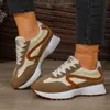 Zapatillas gruesas para mujer 2026 modelo nuevo, zapatos deportivos casuales de suela gruesa que aumentan la altura, versátiles, de suela blanda, antideslizantes, con bloques de color, zapatillas de entrenamiento alemanas