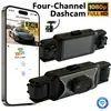 Cámara de Tablero 1080P de Cuatro Canales Versión WiFi Frontal, Trasera, Izquierda, Derecha Grabación de Cuatro Canales con Imagen de Reversa Conectividad con Aplicación Móvil