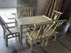Cadeira de Bambu com Encosto para Uso Doméstico, Banqueta de Bambu para Preparo de Chá Perto do Fogão, Cadeira de Jantar Tradicional, Mesa de Bambu, Mesa de Chá para Pátio Externo