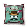 ¡Funda de almohada de poliéster creativa para el Día del Padre con impresión digital!
