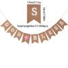 Bandera de decoración para fiesta de comunión, bautizo y baño de bebé transfronterizo, venta directa de fábrica al por mayor con la frase "DIOS BENDIGA".