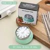 Temporizador de Acero Inoxidable Mecánico Magnético Temporizador de Cocina Herramienta de Autodisciplina para Estudiantes Dispositivo Recordatorio Temporizador de Cuenta Regresiva para Hornear