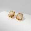 Pendientes de Resina Plateada de Verano, Elegantes Pendientes de Botón para Mujer, Pendientes Únicos de Nicho, Nuevo Estilo Popular, Pendientes de Alta Gama