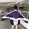 Abrigo de Contraste con Puntadas Estilo Hong Kong Harajuku Tendencia para Hombres y Mujeres Verano Calle Europea y Americana Hip Hop Holgado Pareja Estilo Primavera