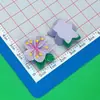 Color Brillante Flor de Cerezo Flor de Durazno Flor de Hoja Pasador de Pelo Cordón de Pelo Pinza Pinza Pinza de Agarre Pegamento de Crema Material Hecho a Mano DIY Accesorios de Resina