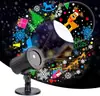 Lámpara Proyector de Copos de Nieve para Exteriores Patrón de Halloween Navidad Proyector de Animación Personalizado Patio Lámpara de Copos de Nieve de Tercera Generación