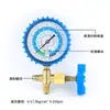 Ct-466 Manómetro de Presión de Refrigerante para Coche Fluoruro Herramienta Doble de Válvula para Aire Acondicionado Kit de Herramientas de Fluoruro