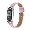 Adequado para Pulseira Xiaomi Mi Band 11, Pulseira de Couro Microfibra com Trama Lisa e Fivela de Metal, Compatível com Xiaomi Mi Band 8, 9, 10