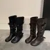 Botas Brancas Femininas Estilo 2026 Nova Outono Aumento de Altura Super Quente Extremamente Bonitas Botas Longas Cano Alto Botas de Equitação Versátil