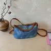 Bolso de Hombro de Mezclilla Simple de Moda Nicho Estilo Verano 2026 para Mujer, Bolso Cruzado Versátil Estilo Coreano para el Trabajo