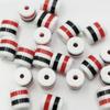 Contas listradas de resina iridescentes cilíndricas com furo reto contas barril contas soltas acessórios de joalheria para pulseira DIY material para miçangas