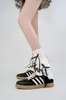 Calcetines con lazo de cinta para mujer, otoño e invierno 2024, estilo ballet, lolita, dulce JK, para cubrir piernas.