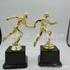 Competencia de Carrera premio recompensa electrochapado oro plástico pequeño trofeo logo personalizable