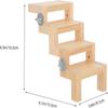 Plataforma de Descanso para Pequenos Animais Escada de Tronco para Subir Brinquedo para Gaiola de Pássaros Escada em Z para Pássaros Escada de Madeira Interativa Estrutura de Escalada para Papagaios
